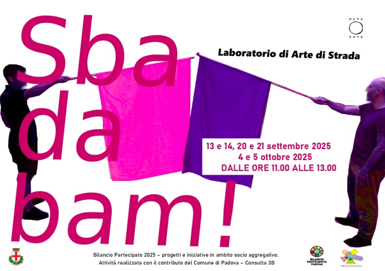 volantino teatro di strada a Padova